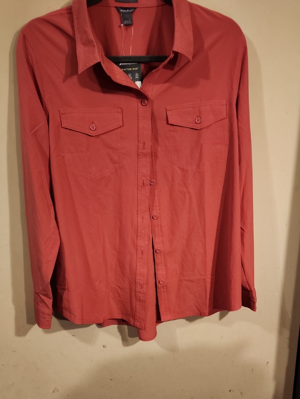 Eddie Bauer Rust-Colored Button-Down Shirt